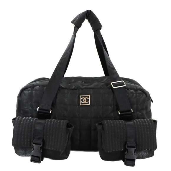 CHANEL Handbags - CHANEL Sports Line Chocolate bar Luggage Nylon Black 90282171